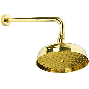 Boheme Imperiale Верхний душ 20,8 см, 1 вид струи, кронштейн настенный 38 см, цвет: gold 411