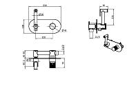 Boheme Stick Diamond Гигиенический душ со смесителем и встраиваемой частью, цвет: gold 127-GG