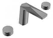 Boheme Venturo Diamond Смеситель для раковины, 3 отверстия, без дк, излив 15,2 см, цвет: gun metall 150-GM-DIAMOND