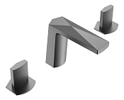 Boheme Venturo Touch Смеситель для раковины на 3 отверстия, без дк, излив 15,2 см, цвет: gun metall 150-GM-TOUCH