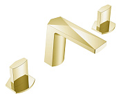 Boheme Venturo Ice Смеситель для раковины на 3 отверстия, без дк, излив 15,2 см, цвет: matt gold 150-MG-ICE