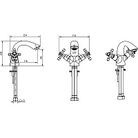 Boheme Flora Смеситель для раковины без донного клапана, длина излива 11,6 см, цвет: chrome 271-FL