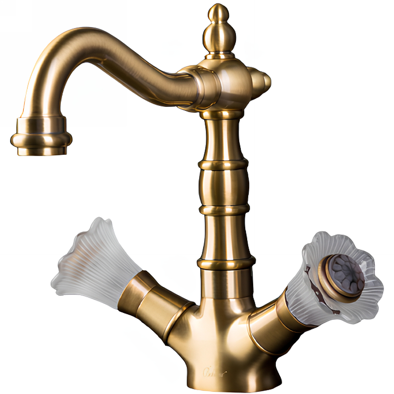 Boheme Camelia Смеситель для раковины без донного клапана, длина излива 15 см, цвет: bronze 312-Camelia