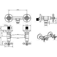 Boheme Flora Смеситель для душа без излива и душевого набора, цвет: bronze 314-FL