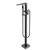 Boheme Venturo Смеситель напольный с душевым набором - ручной душ, шланг, цвет: shine gun metall 379-SGM