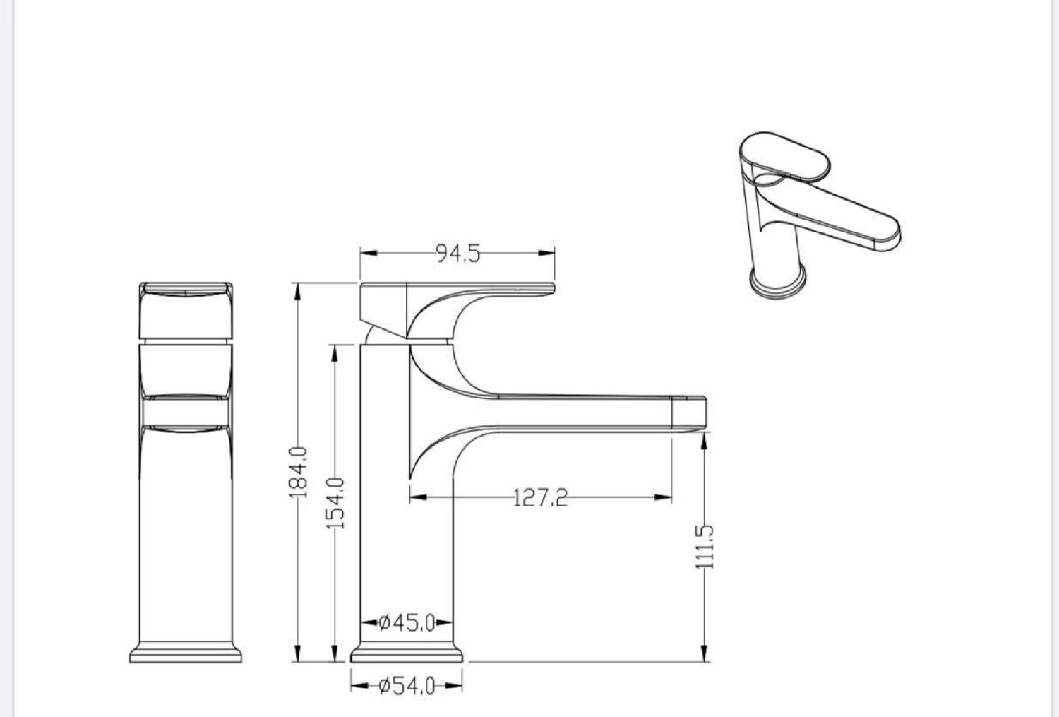 Boheme Spectre Смеситель для раковины без донного клапана, длина излива 12,7 см, цвет: gun metall 451-Gm
