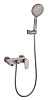 Boheme Spectre Смеситель для ванны с душевым комплектом: ручной душ, излив 19 см, цвет: nickel brush 453-NB