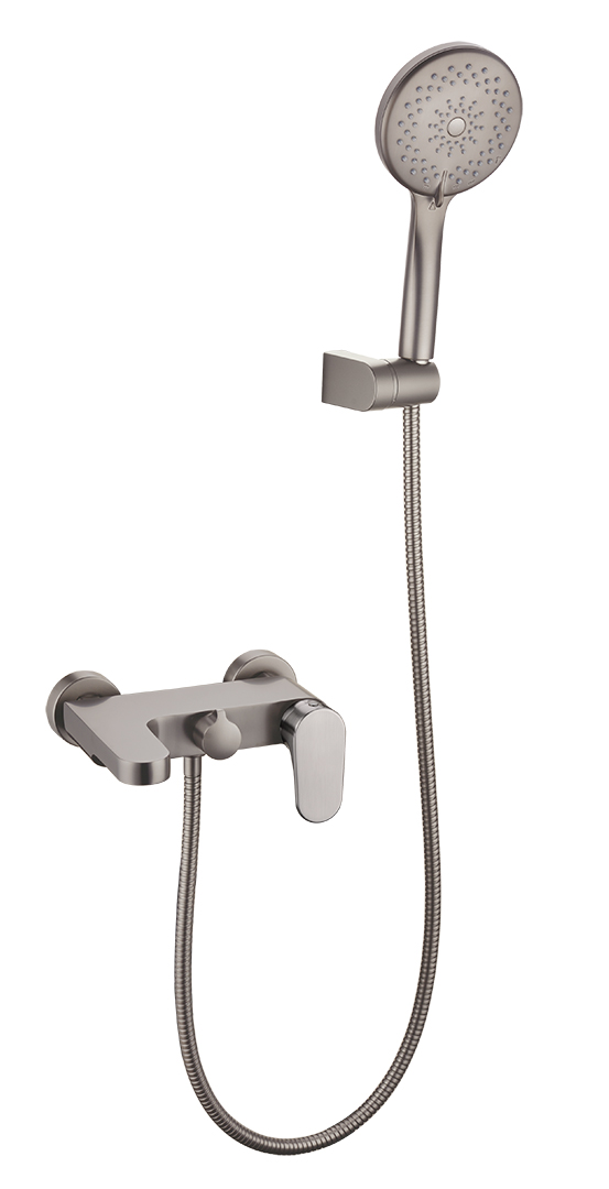 Boheme Spectre Смеситель для ванны с душевым комплектом: ручной душ, излив 19 см, цвет: nickel brush 453-NB