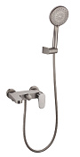 Boheme Spectre Смеситель для ванны с душевым комплектом: ручной душ, излив 19 см, цвет: nickel brush 453-NB