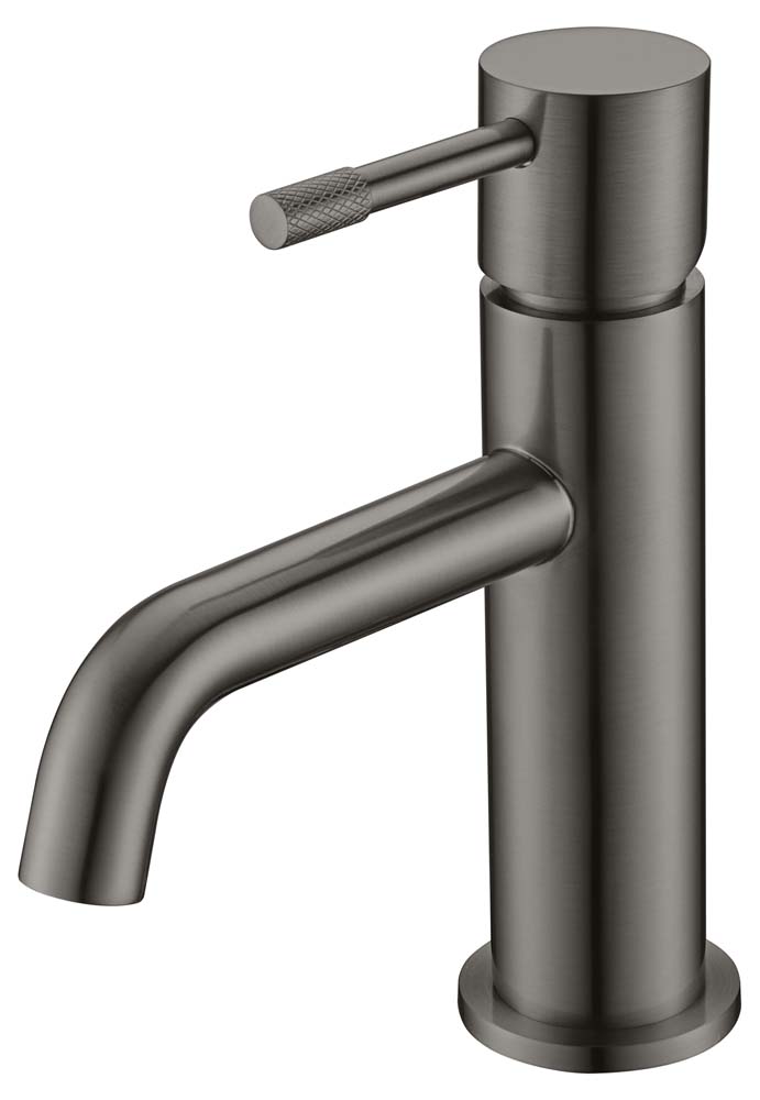 Boheme Uno Смеситель для раковины без донного клапана, длина излива 12 см, цвет: gun metall 461-GM