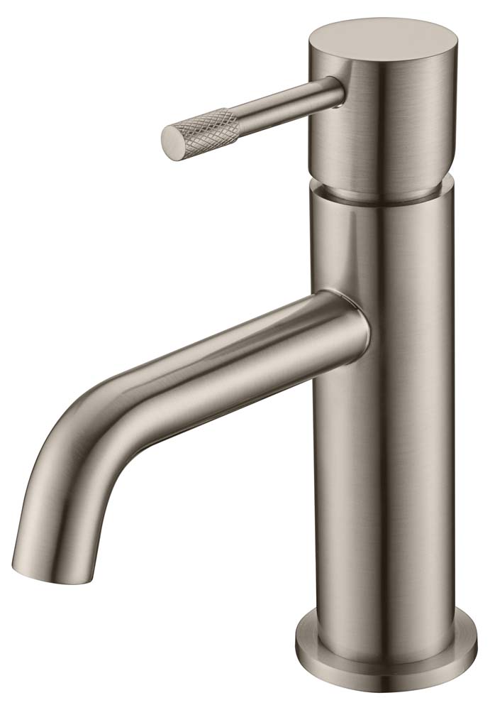Boheme Uno Смеситель для раковины без донного клапана, длина излива 12 см, цвет: nickel brush 461-NB