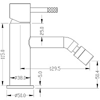 Boheme Uno Смеситель для биде, без донного клапана, цвет: chrome 466-CR