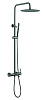Boheme Uno Душевая стойка: термостат, ручной душ, шланг, верхний душ 30 см, цвет: gun metall 468-GM