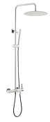 Boheme Uno Diamond Душевая стойка: термостат, ручной душ, верхний душ 30 см, цвет: white/chrome 468-WCR