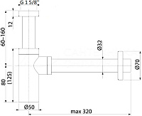Boheme Сифон для раковины латунный, цвет: gold 608-2