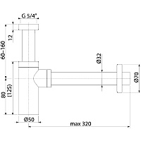 Boheme Сифон для раковины латунный, цвет: matt white 609-MW