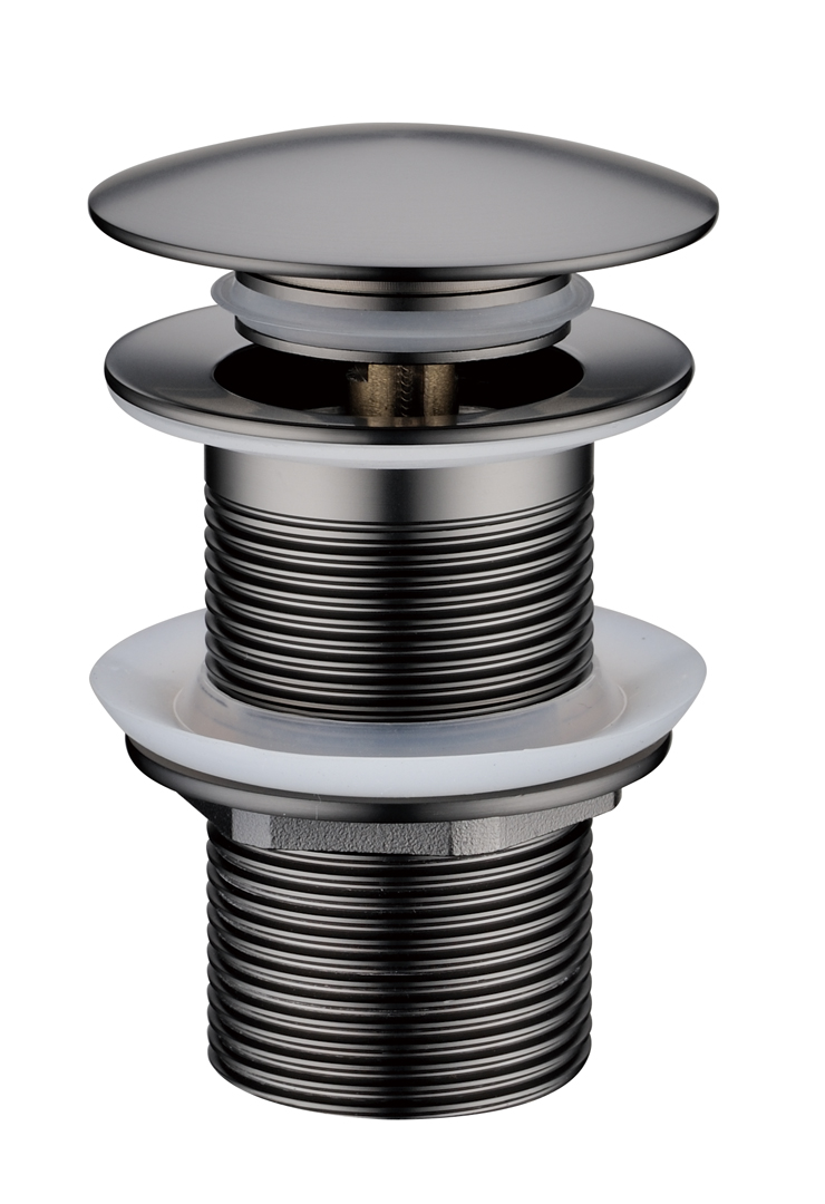 Boheme Донный клапан для раковины, автомат Click-Clack, без перелива, цвет: gun metall 612-GM