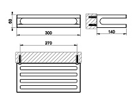 Gessi Rilievo Полочка для душа 30 см, цвет: Brushed Brass PVD 59549#727