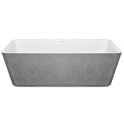 NT Bagno Victori Ванна отдельностоящая 165х80хh55 см, цвет: белый/цемент матовый NT305