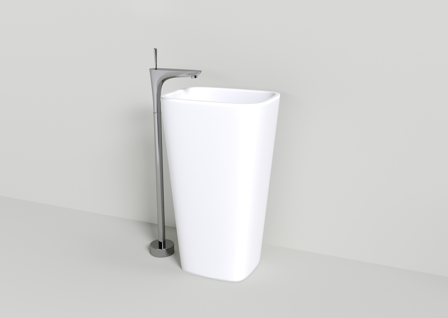 NT Bagno Gelato Раковина напольная 51х41хh87 см, цвет: белый матовый NT606