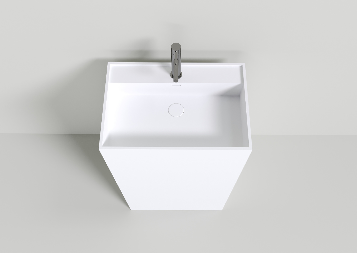 NT Bagno Padova Раковина напольная 60,2х42,5хh85 см, цвет: белый матовый NT406