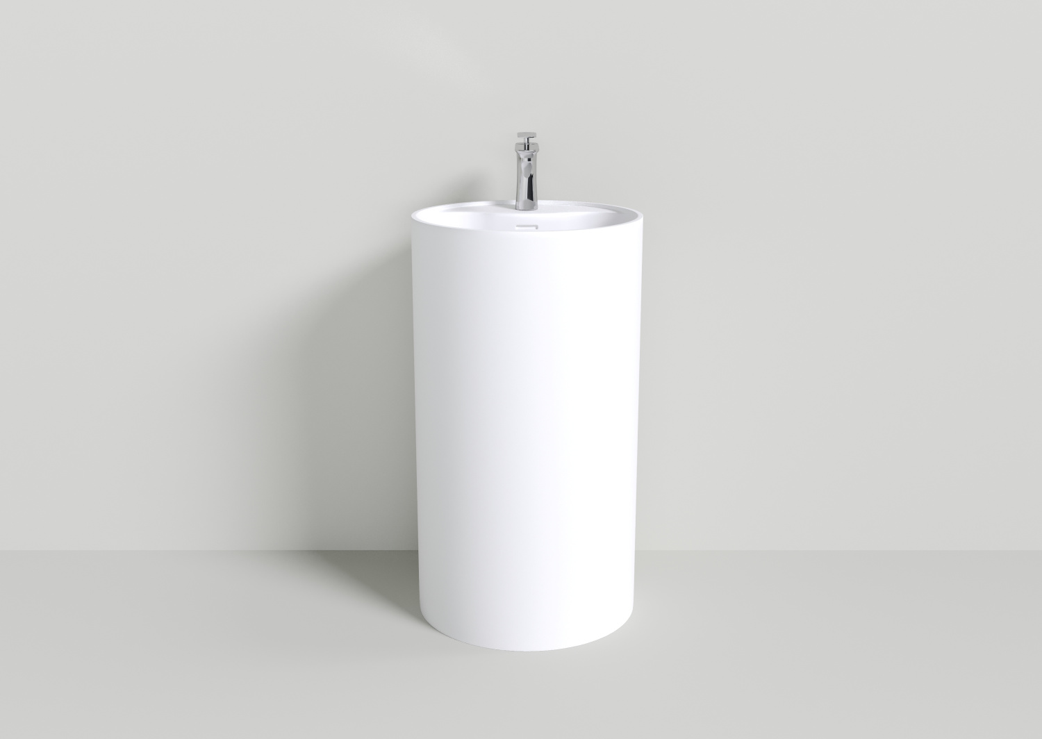 NT Bagno Rimini Раковина напольная 45,5х45,5хh85,5 см, цвет: белый матовый NT407