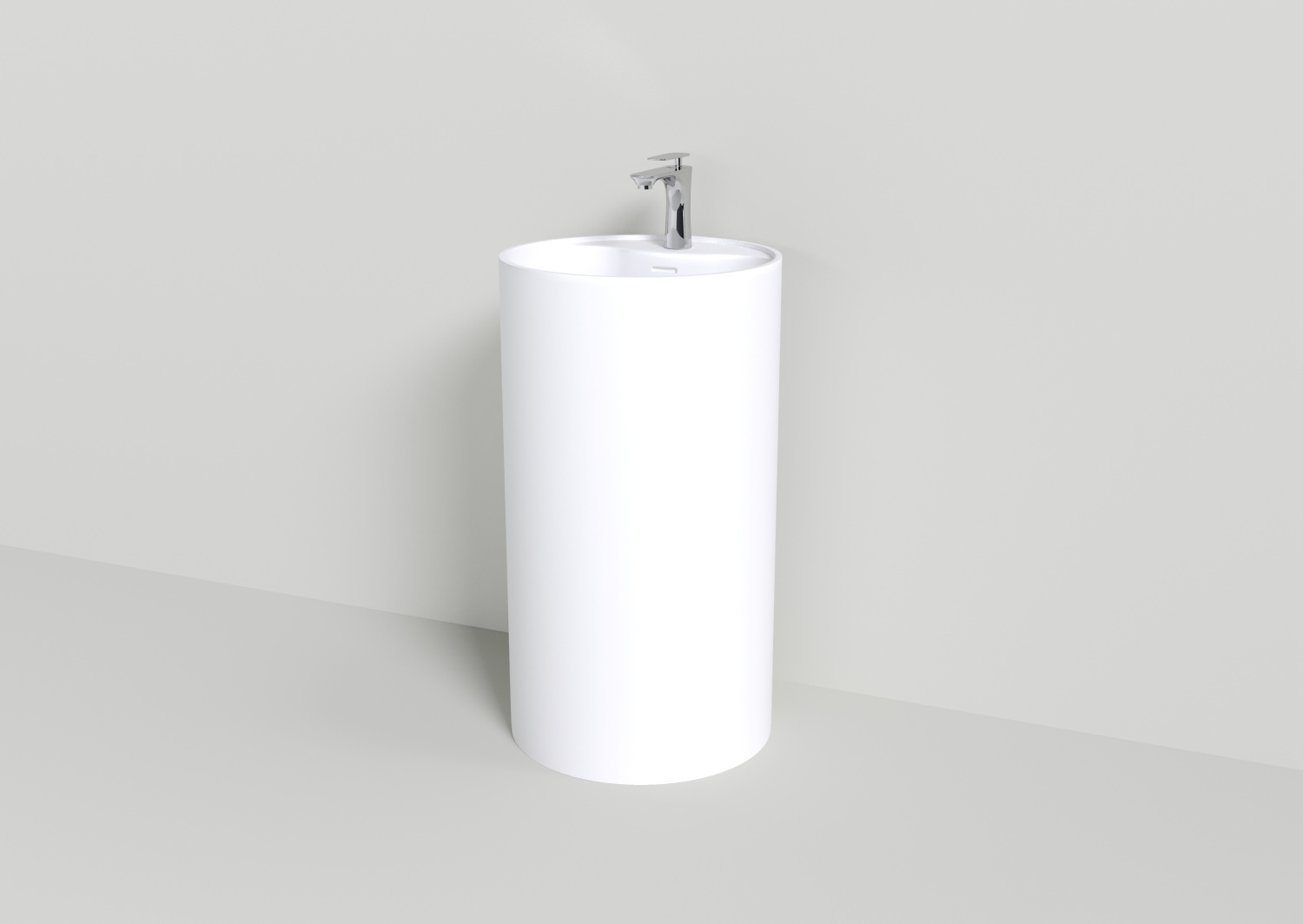 NT Bagno Rimini Раковина напольная 45,5х45,5хh85,5 см, цвет: белый матовый NT407