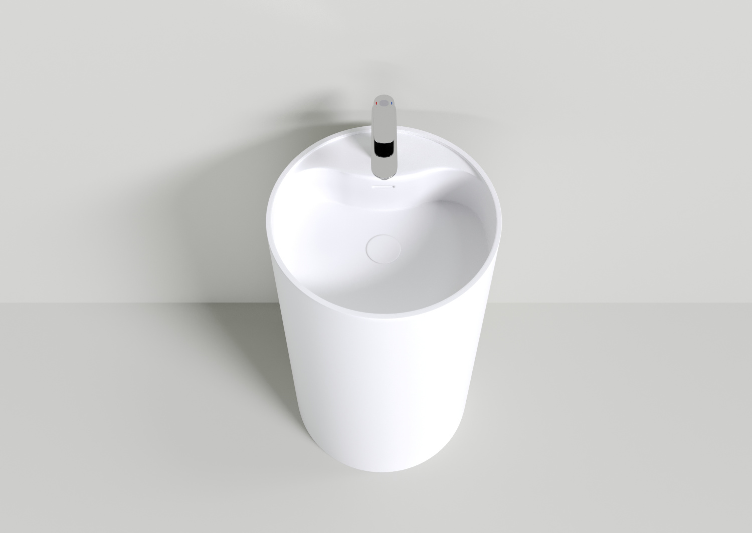 NT Bagno Rimini Раковина напольная 45,5х45,5хh85,5 см, цвет: белый матовый NT407