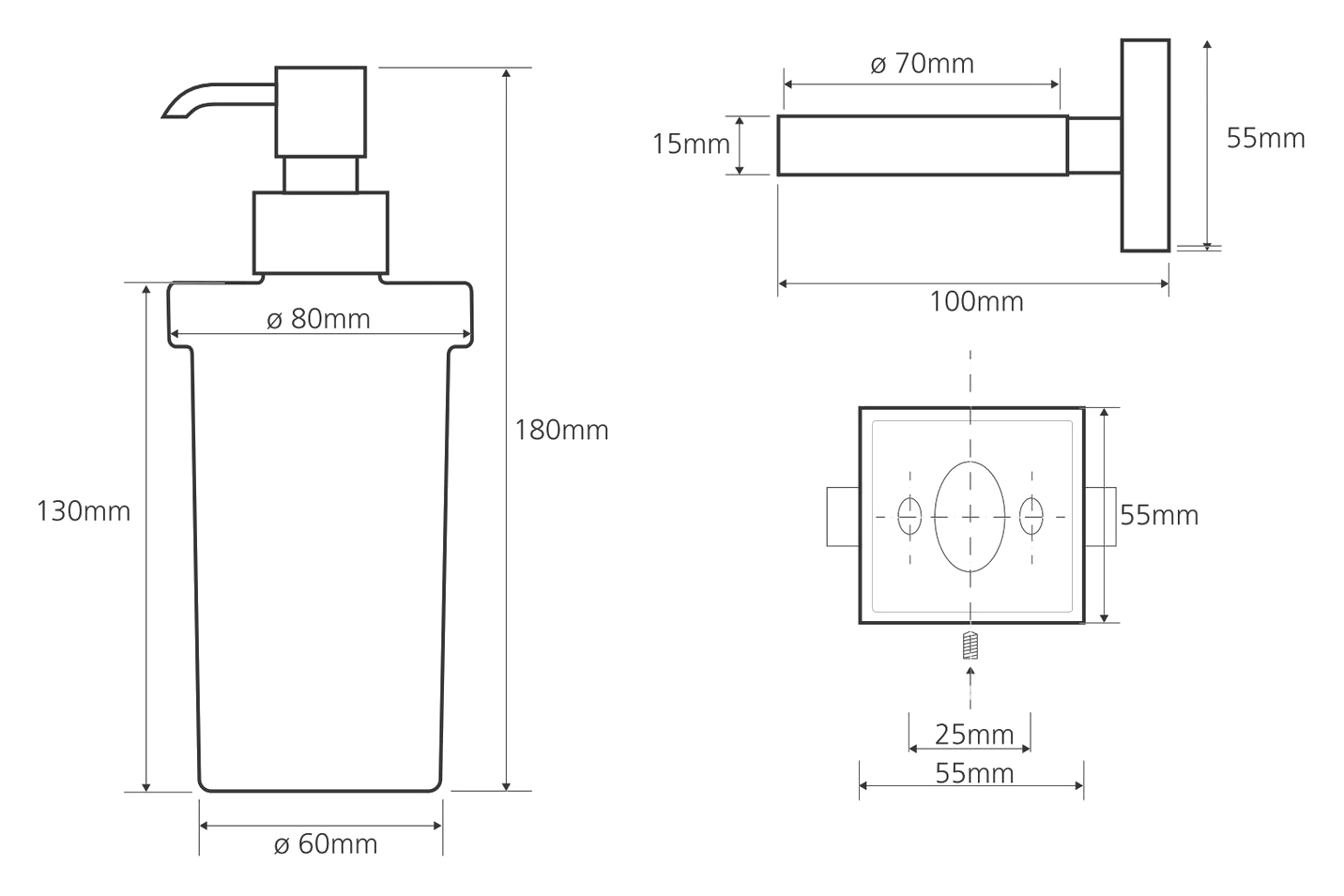 Bemeta Beta Дозатор подвесной цвет: хром 132109017