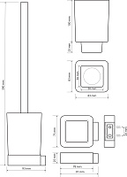 Bemeta Solo Ёршик, подвесной, стекло, щётка цвет: хром 139113142