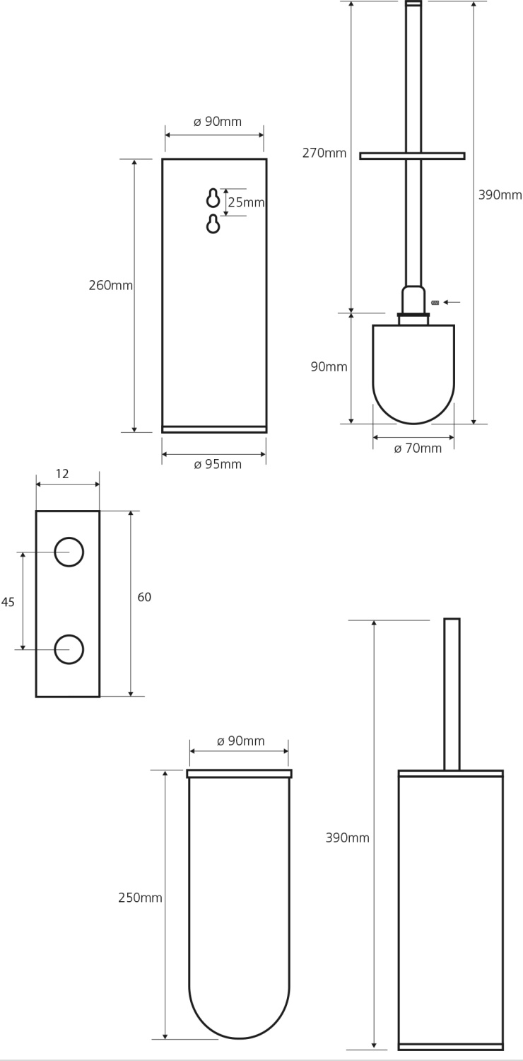 Bemeta Omega Ёршик ,белая щетка 95х380х105мм, цвет: хром 102313066