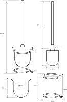 Bemeta Omega Ершик напольный цвет: хром 104113102