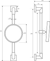 Bemeta Beta Косметическое зеркало подвесной цвет: хром 132201172