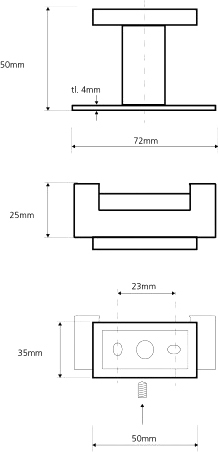 Bemeta Plaza Крючок двойной, цвет: хром 118106032