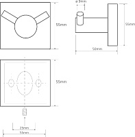 Bemeta Beta Крючок подвесной цвет: хром 132106032