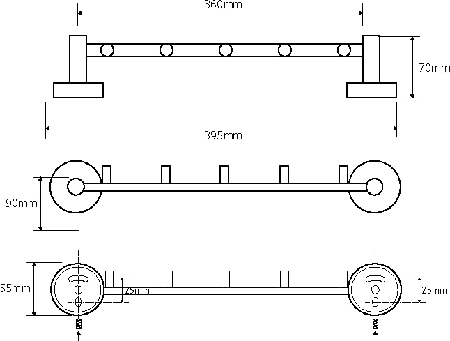 Bemeta Omega Крючок подвесной цвет: хром 104105112
