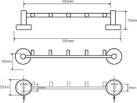 Bemeta Omega Крючок подвесной цвет: хром 104105112