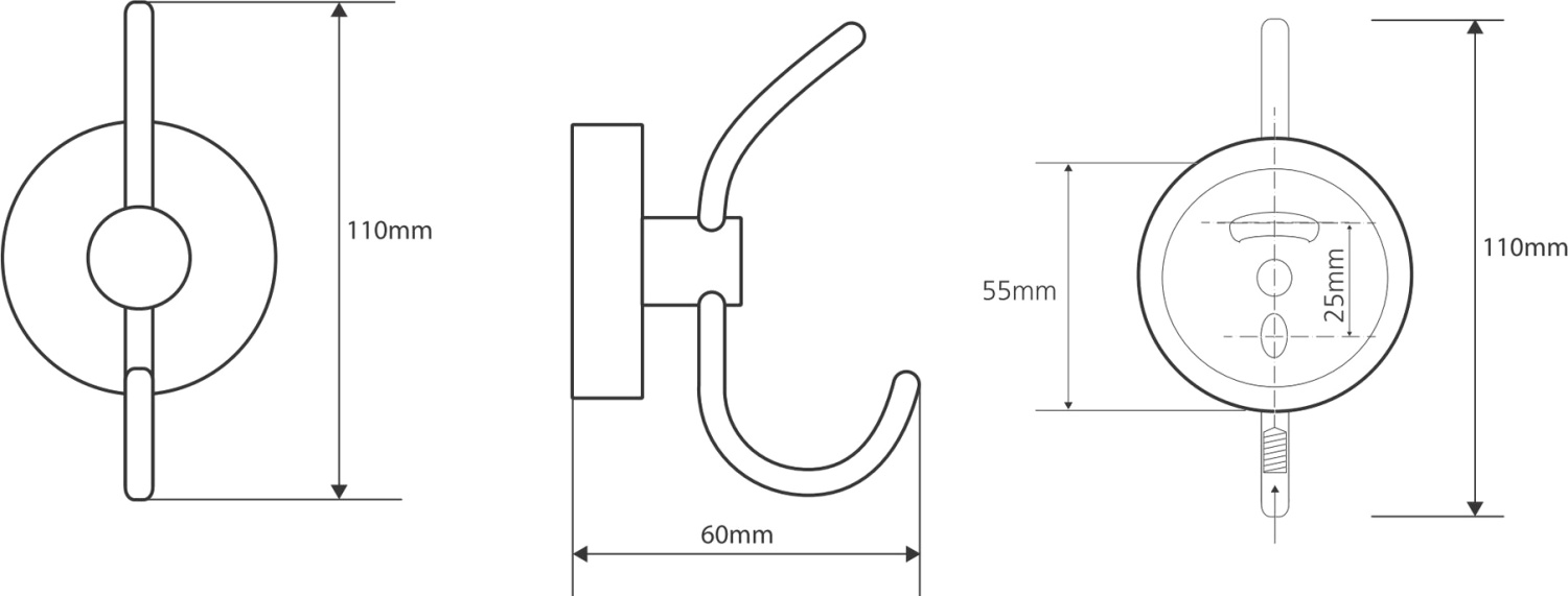 Bemeta Omega Крючок подвесной цвет: хром 104105242