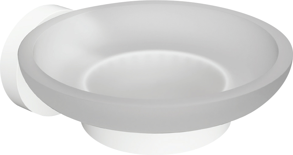 Bemeta White Мыльница со стеклянной чашей, подвесная, цвет: белый 104108044