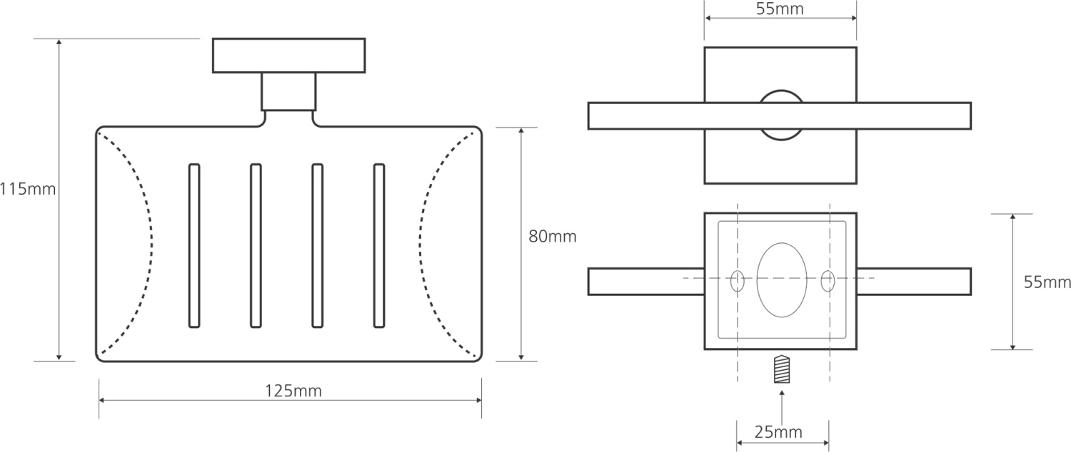 Bemeta Beta Мыльница с латунной чашей, подвесная, цвет: хром 132208082
