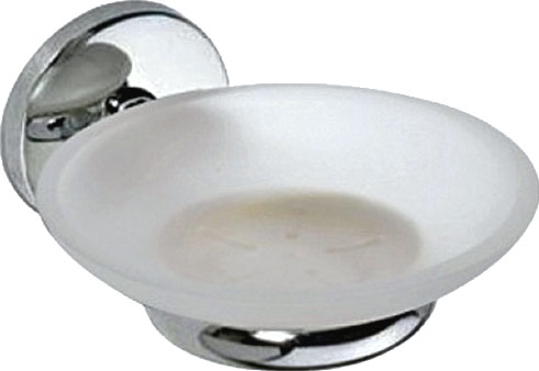 Bemeta Alfa Мыльница со стеклянной чашей, подвесная, цвет: хром 102408023