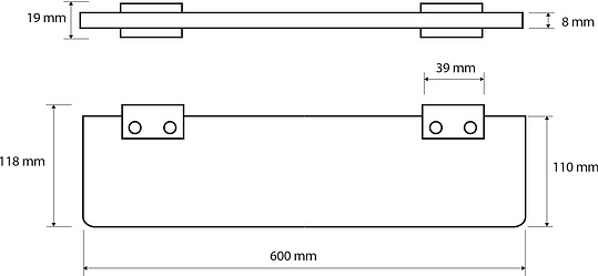 Bemeta Via Полка подвесная 60x11,8 см, цвет: хром 135002242