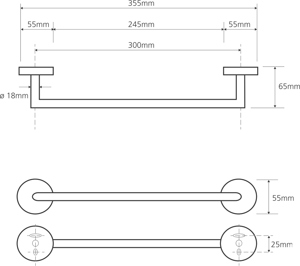 Bemeta Omega Полотенцедержатель , размер 35,5 см, цвет: хром 104204012