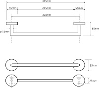 Bemeta Omega Полотенцедержатель , размер 35,5 см, цвет: хром 104204012