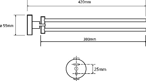 Bemeta Omega Полотенцедержатель подвесной 42x7,5 см, цвет: хром 104204191