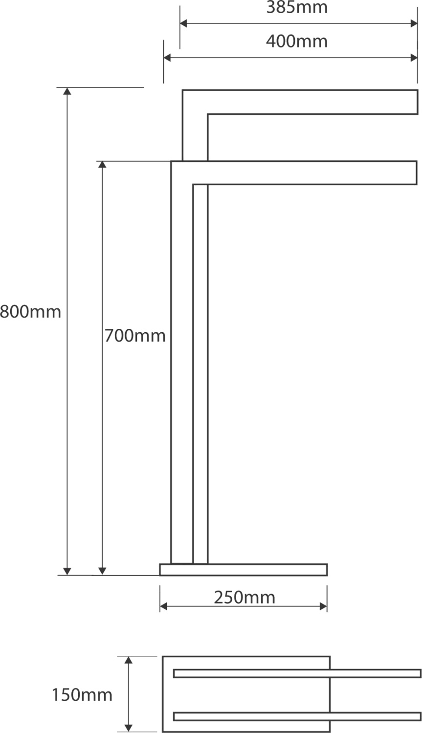 Bemeta Beta Полотенцедержатель напольный 15x35 см, цвет: хром 132836022