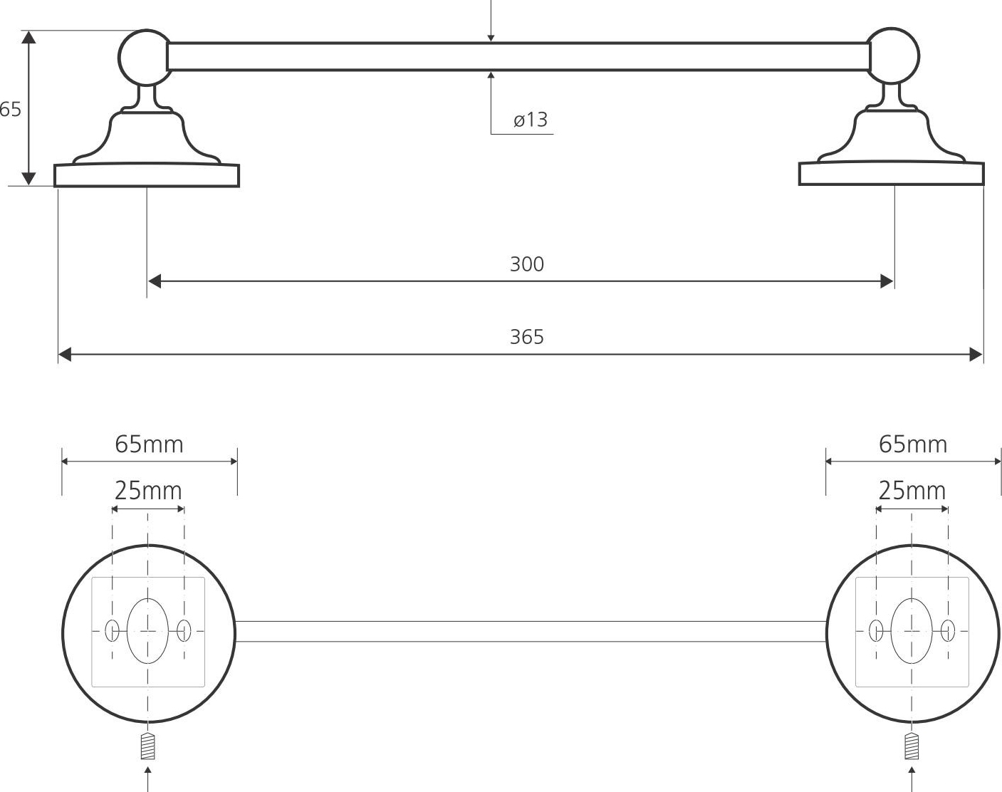 Bemeta Retro Полотенцедержатель подвесной 35,5x6,5 см, цвет: золото/хром 144204018
