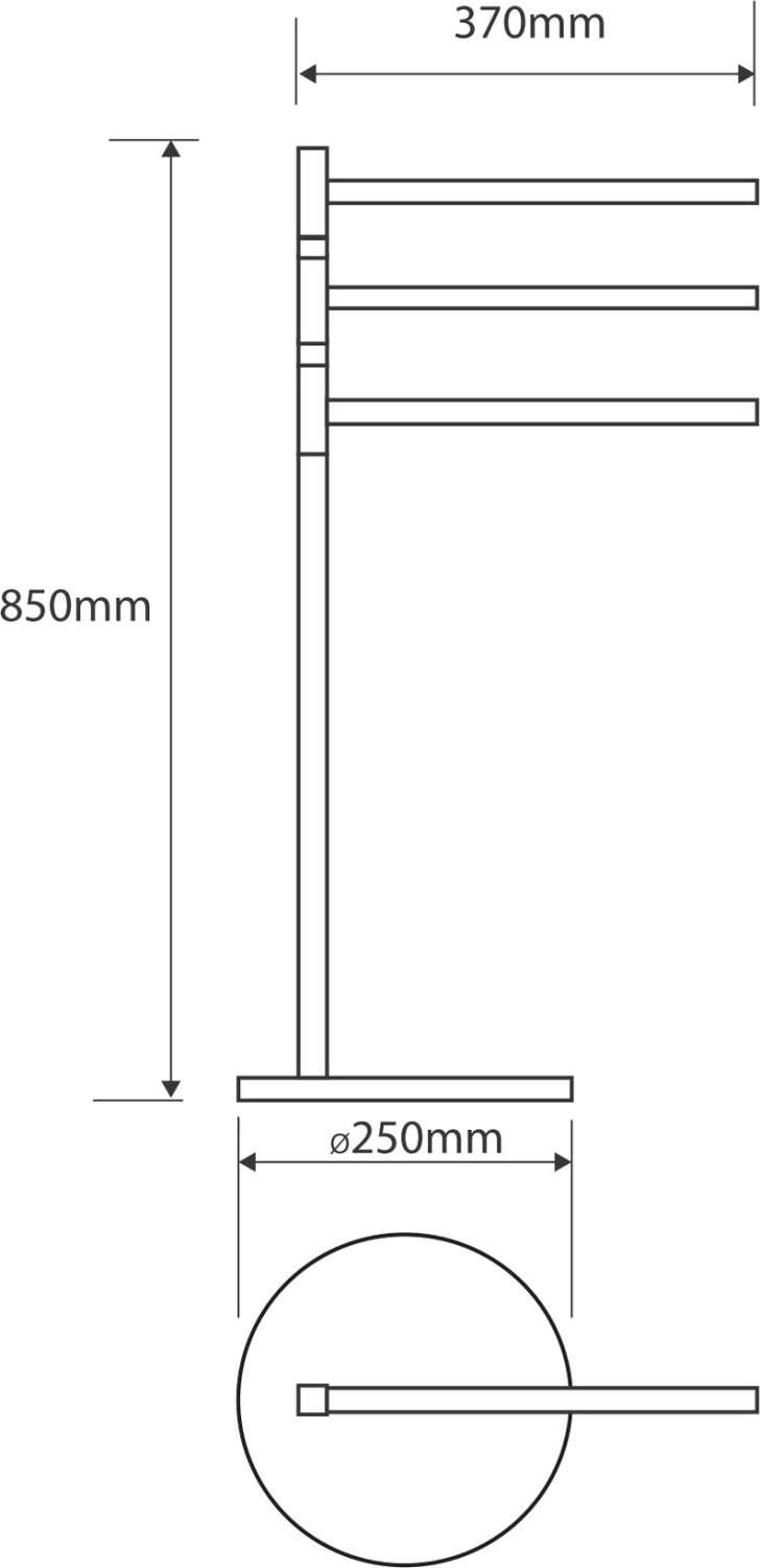 Bemeta Omega Полотенцедержатель напольный 37x25 см, цвет: хром 104836032