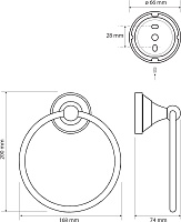 Bemeta Kera Кольцо для полотенец, цвет бронза 144704067