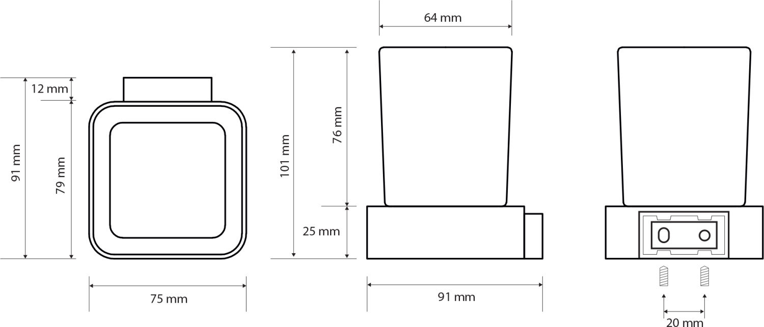 Bemeta Solo Держатель зубных щеток, стакан цвет: хром 139110012
